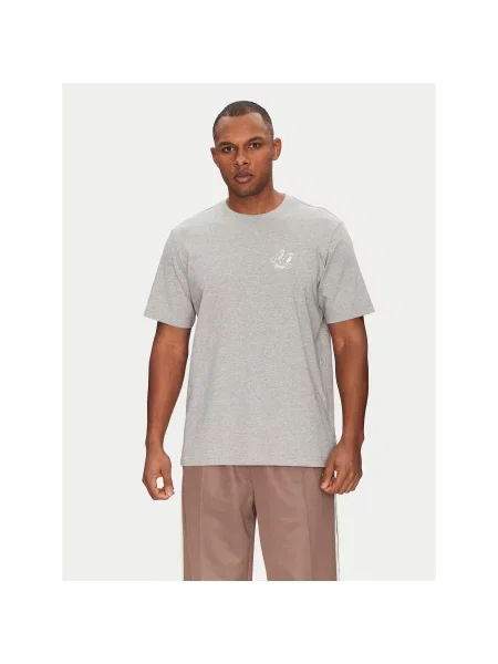 Adidas Marškinėliai Loose Fit pilka