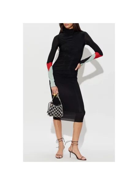 Dzianinowa sukienka midi Off-white biała