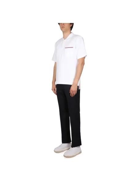 Koszulka polo Thom Browne biała