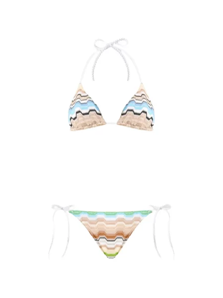 Costum de baie doua piese Missoni alb