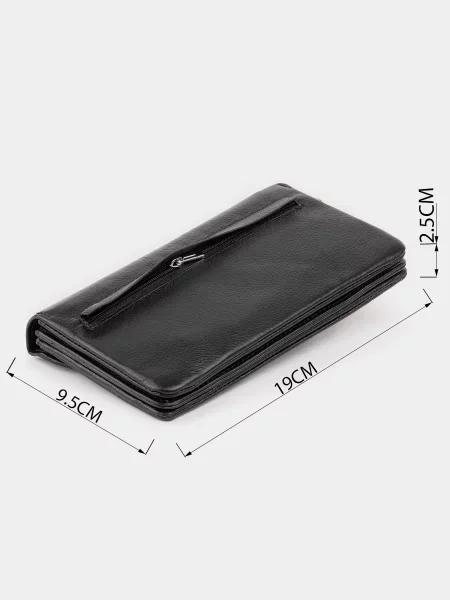 Кожаный клатч St Leather Accessories черный