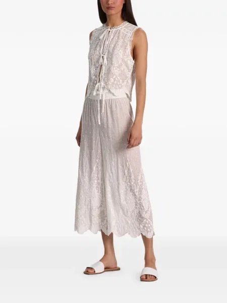 Pantaloni Alice + Olivia alb