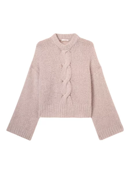 Pulover Fedeli cu decolteu rotund roz