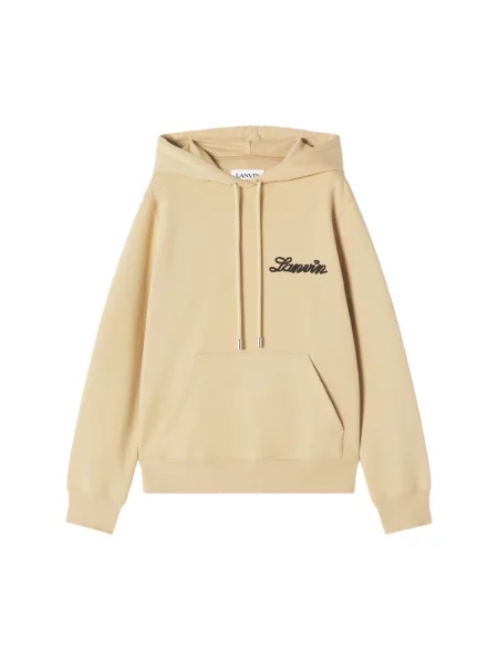 Bluza z kapturem Lanvin beżowa
