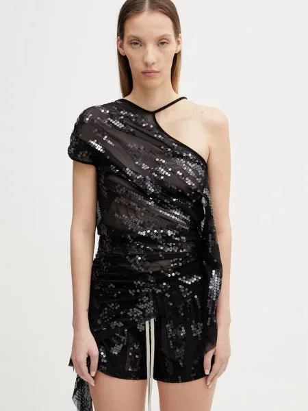 Rick Owens Lilies asymetrická blúzka dámska Tungsten čierna
