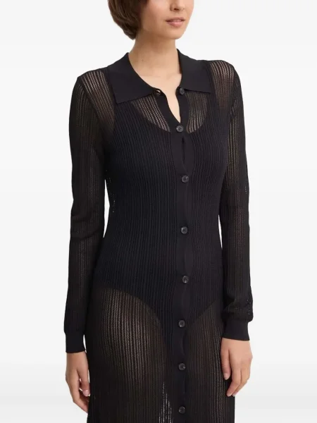 Rochie midi Sandro Ferrone tricotate până la genunchi de costum negru