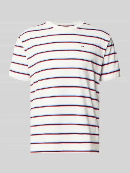 T-shirt o kroju regular fit z czystej bawełny Tommy Jeans biała