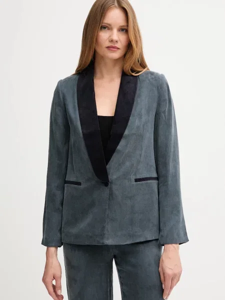 Hoss Intropia sacou bleumarin un singur rând de uni