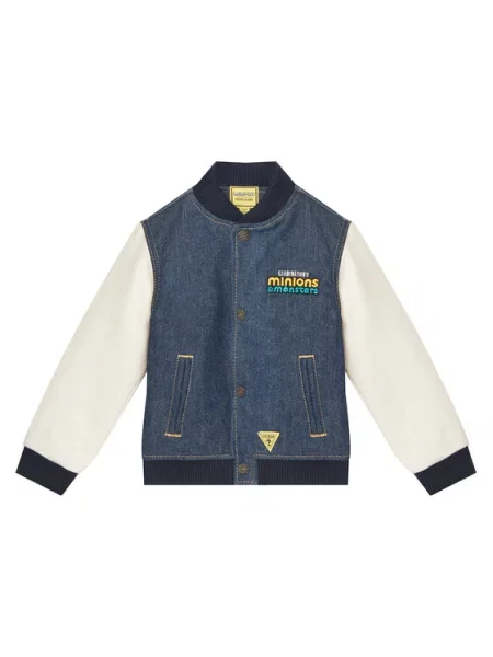 Guess Kurtka bomber niebieski