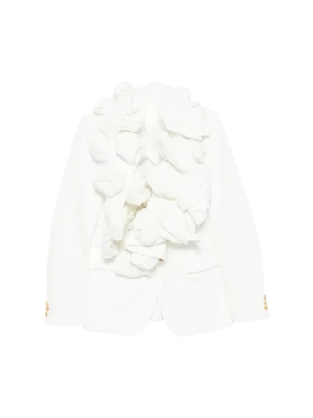Marynarka Comme Des Garcons z falbankami biała