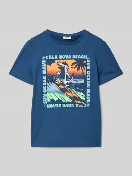 T-shirt o kroju regular fit z czystej bawełny S.oliver Red Label