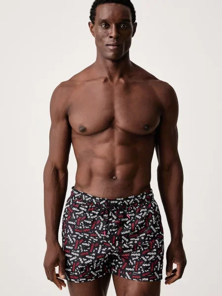 HUGO pantaloni scurți de baie pentru bărbați RYU_Swim short negru