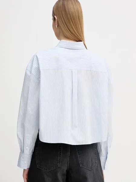 Koszula dżinsowa Calvin Klein popelinowa niebieska