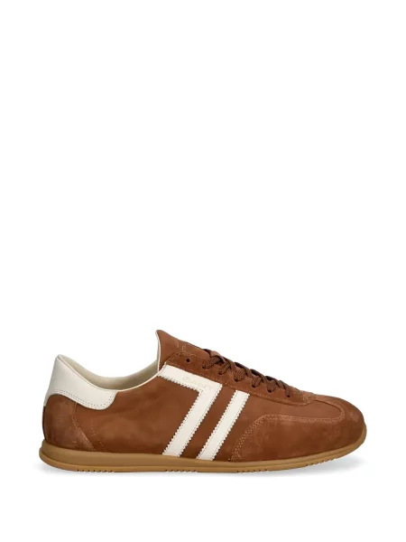 Sneakerși Gant din piele de căprioară cu dungi maro