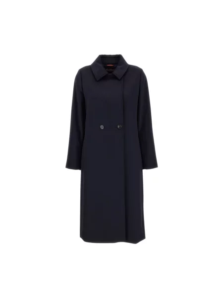 Płaszcz Max Mara Studio wełniany niebieski