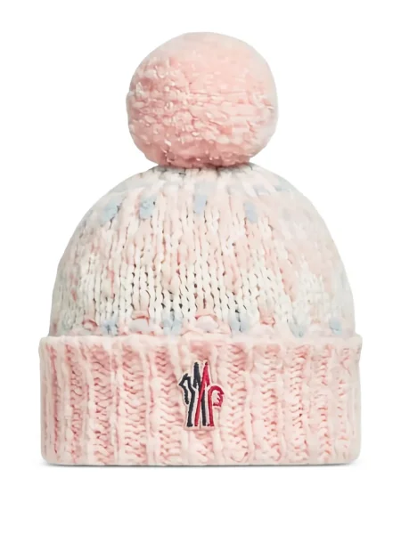 Czapka dziecięca Moncler Grenoble różowa