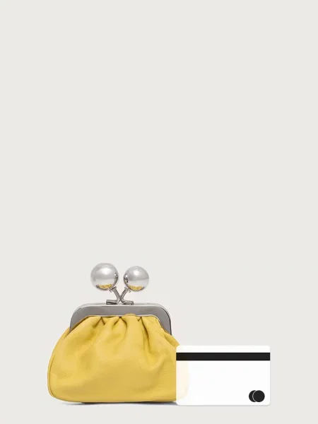 Weekend Max Mara чанта crossbody дамска от кожа DIOMEDE жълто