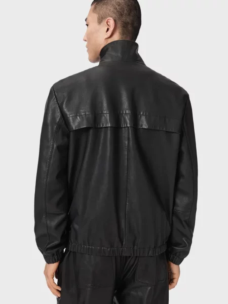 Шкіряна куртка Allsaints чорна
