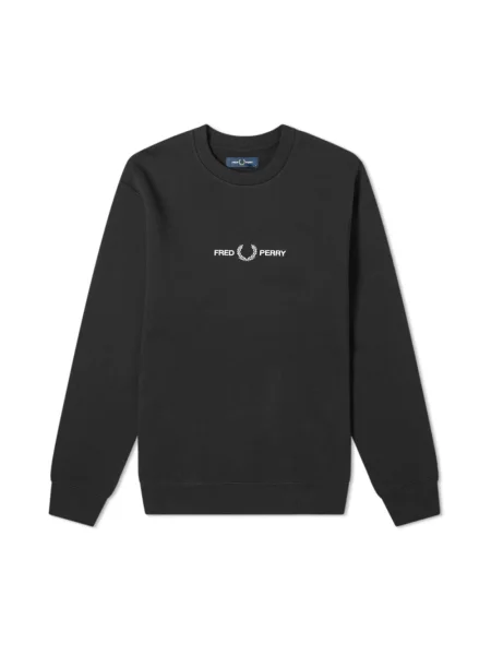 Bluza z kapturem Fred Perry z kapturem czarna