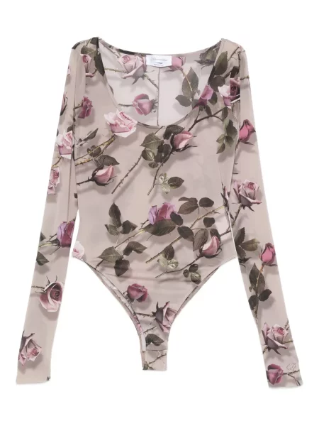 Body Blumarine cu model floral cu imagine gri