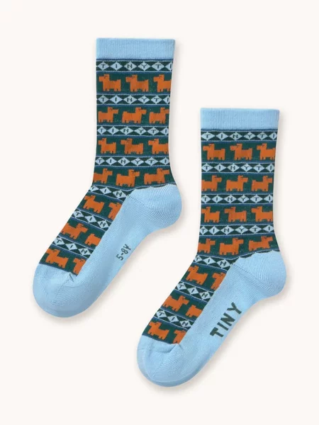 Tinycottons ponožky detské TINY DOGS MEDIUM SOCKS modrá