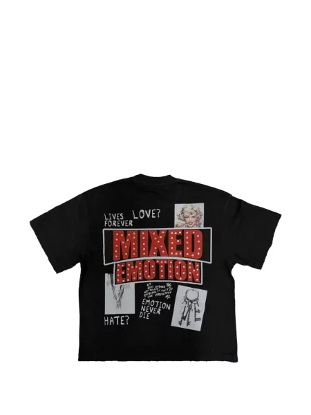 Tricou Mixed Emotion cu decolteu rotund negru