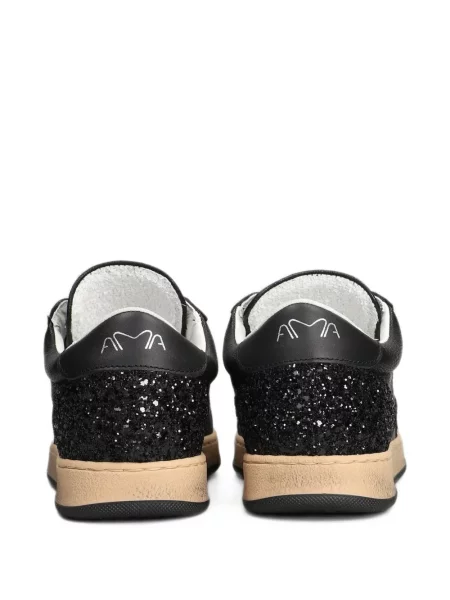 Top Ama Brand din piele negru