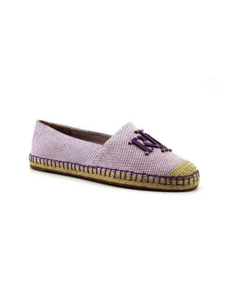 Espadryle Lauren Ralph Lauren skórzane fioletowe