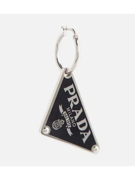 Uhani Prada z avtogramom črna