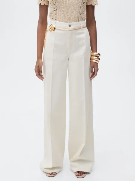 Прямі джинси MANGO білий