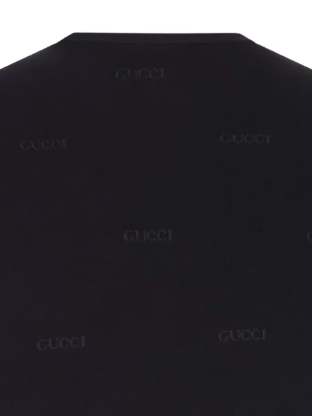 Gyapjú póló Gucci fekete
