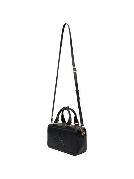 Calvin Klein Kabelka Bold Ck Bauletto Crossbody čierna