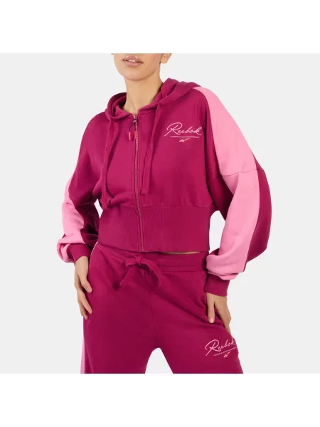 Reebok krótka bluza z kapturem Heritage Danceunisex Very Berry/Playful Pink Size: różowa