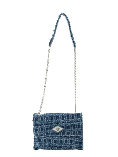 REPLAY Torba za čez ramo moder denim