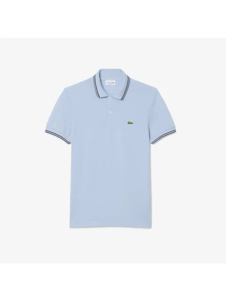 Lacoste Koszulka Polo O Regularnym Kroju Z Ozdobnym Wykończeniem niebieski