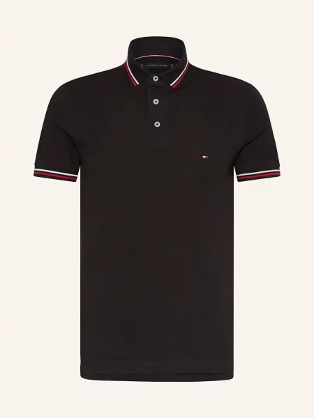 Tommy Hilfiger Polokošile Z Piké Tipped Slim Fit černá