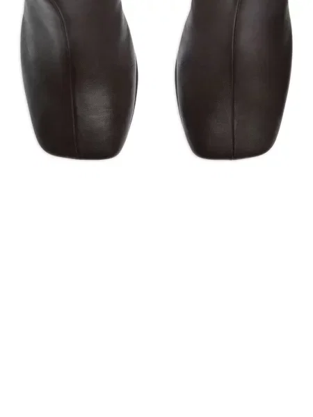 Cizme scurte Courreges din piele maro
