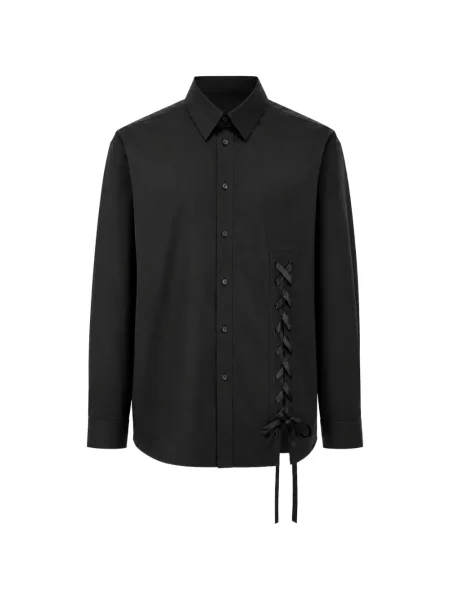 Cămașă Simone Rocha cu șireturi din dantelă negru
