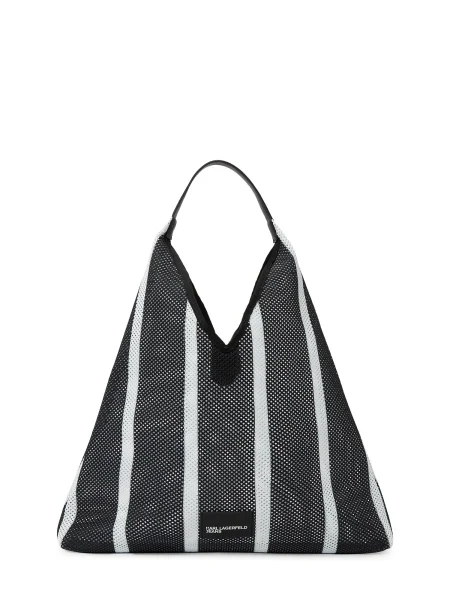 KARL LAGERFELD JEANS Geantă de plajă negru alb