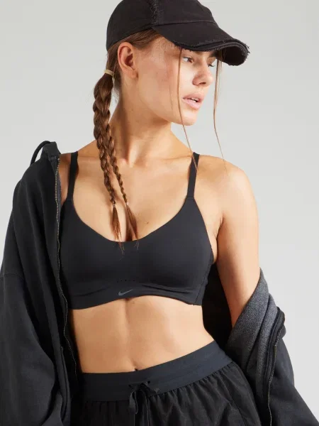 NIKE Športová podprsenka ALATE MINIMALIST sivá čierna