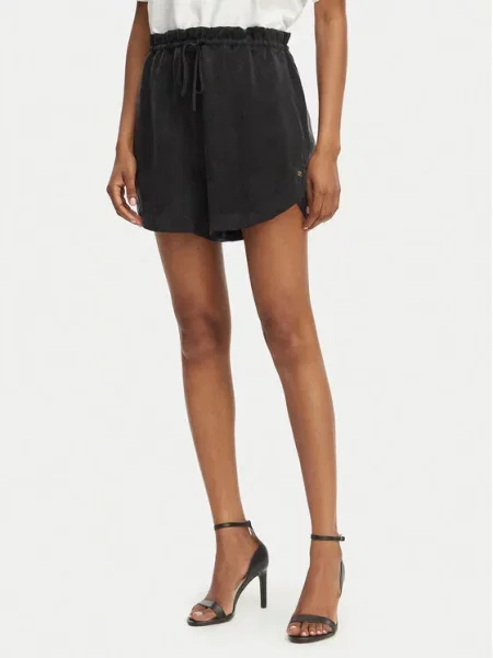 HUGO Шорти з тканини чорний