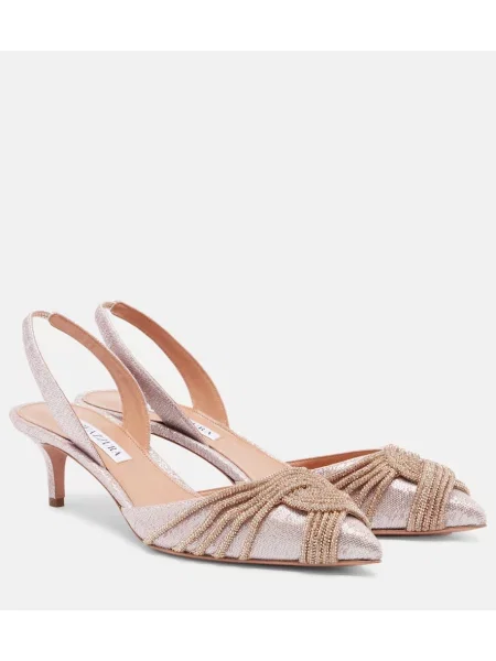 Pantofi cu toc Aquazzura slingback roz
