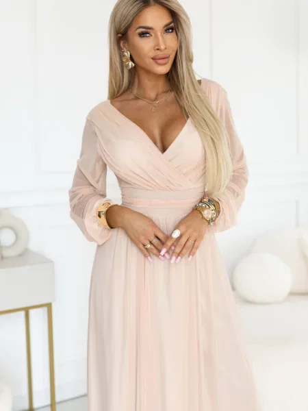 Rochie maxi Numoco Basic din tul