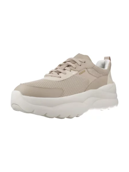 Sneakersy Geox na platformie beżowe