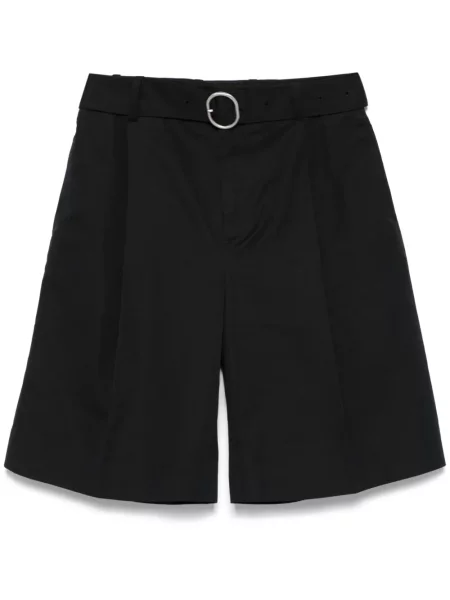 Pantaloni scurți Jil Sander din poplin negru