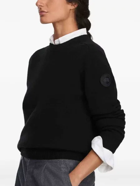 Pulover Canada Goose cu autograf negru