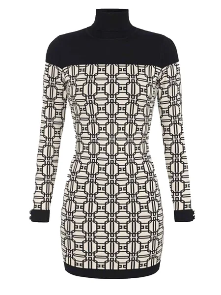 Obleka obleka Elisabetta Franchi črna