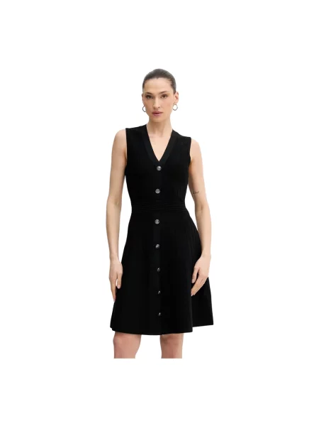 Sukienka mini Guess z bursztynem czarna