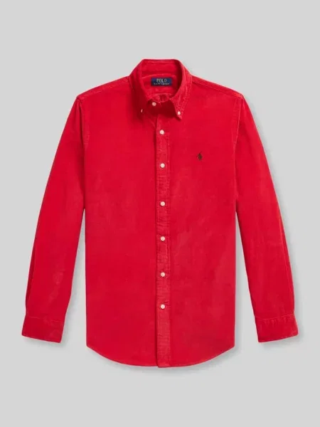 Koszula casualowa o kroju regular fit z czystej bawełny Polo Ralph Lauren czerwona