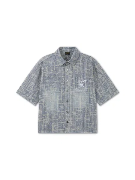 Ed Hardy Cămașă albastru denim / gri alb
